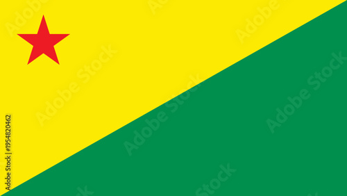 Acre State Flag Vector Illustration Graphic