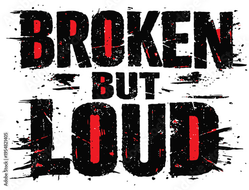 A raw and rebellious typographic design with strong energy and a rough handmade feel. The text stays readable while still looking damaged, loud, and visually powerful.