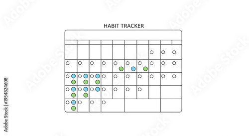 Habit Tracker Planner Organization Tool.