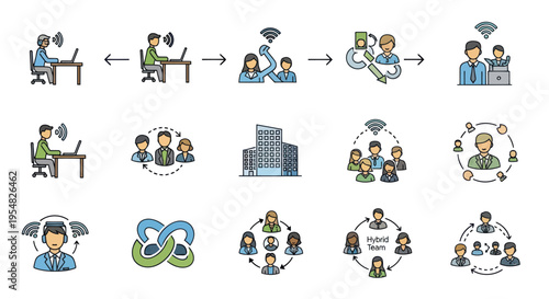 Networked People Icons: Communication Collaboration and Connection Concepts.