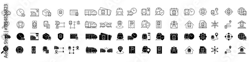 Train icon vector set. Train ticket Illustration sign collection. Railway station symbol. Public transport logo.