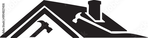 Home Repair and Roofing Construction Logo