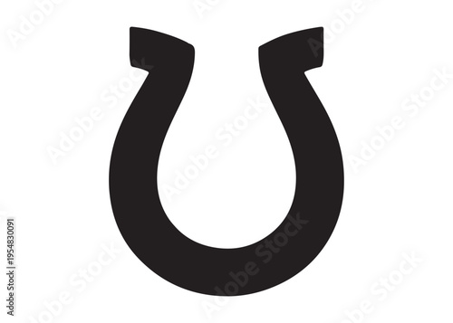 horseshoe logo silhouette vector, lucky iron horseshoes silhouette vector illustration, blacksmith horseshoe logo, horse footwear logo silhouette design on white background