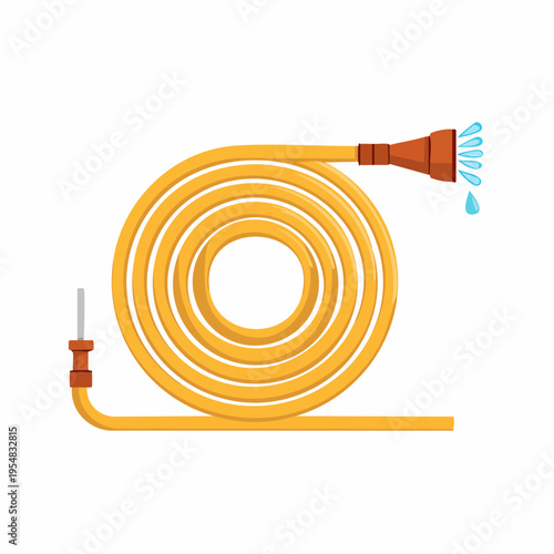 Coiled Garden Hose with Water Sprayer and Connector Ready for Use