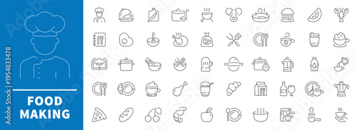 Food Making & Culinary Line Icons