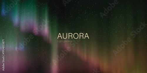 aurora light gradient mystical cosmic illumination scene