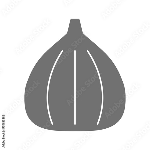 いちじくのシンプルなフラットアイコン 白黒