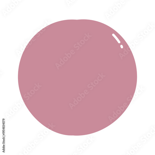 ピンクのすもも・プラムのシンプルなフラットアイコン