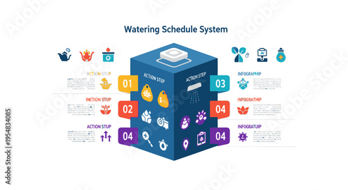 Smart Watering Schedule System Infographic with Icons