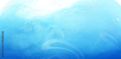 柔らかなにじみとグラデーションが広がる水彩風ブルー背景・透明感と癒しを感じるナチュラルアート素材