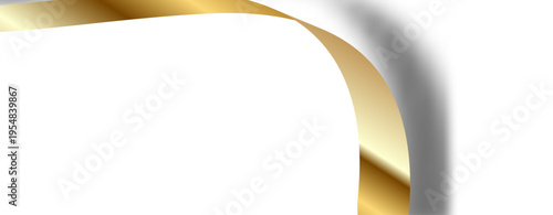 流れるような光沢のあるゴールドカーブと余白を活かした高級感あふれるミニマル背景デザイン素材
