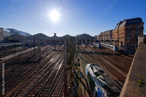 Εκτύπωση καμβά Saint-Lazare railway station in the 8th arrondissement of Paris city