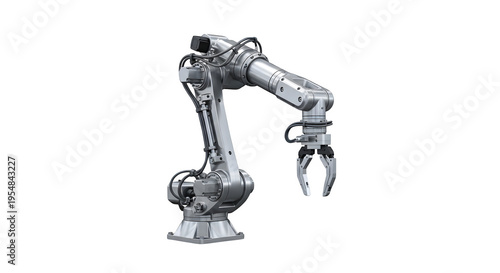 Industrial Robotic Arm for Manufacturing and Assembly, Metallic Robotic Arm