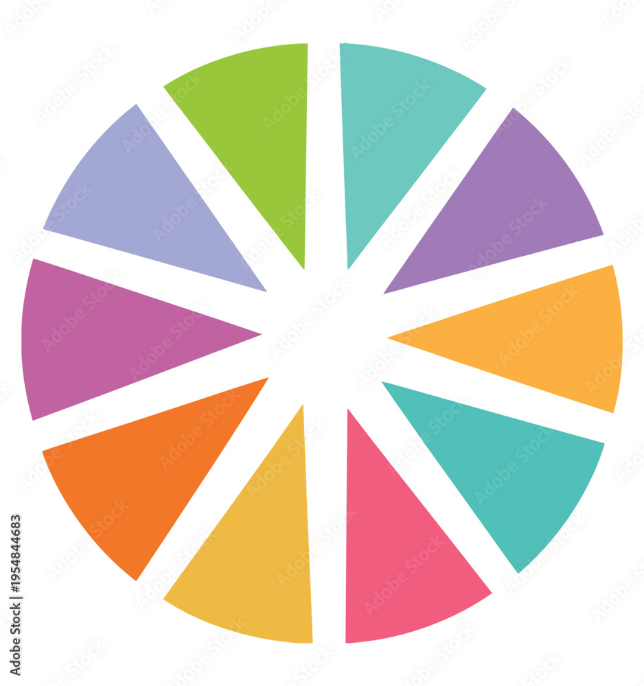 Obraz premium a vector illustration of a colour wheel, vibrant color spectrum diagram, artistic design tool, hue saturation and brightness guide, modern graphic element,visual design aid for education and projects.