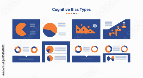 Cognitive Bias Types Infographic: Decision Making, Psychology, Data Analysis