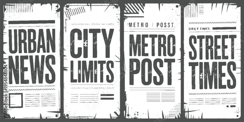 Four distressed newspaper headlines urban news city limits metro post street times