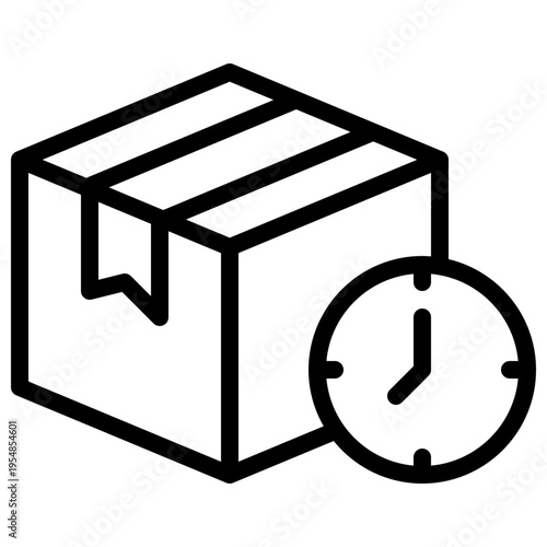 Lead Time Icon with Line Style