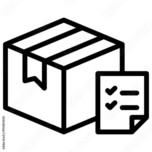 Packing List Icon with Line Style