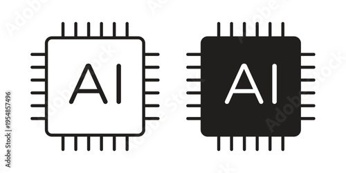 AI icon concept design set. Icon Element For Design