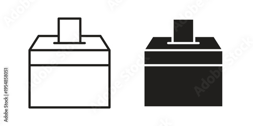 Ballot Vote Box Icon concept design set. Icon Element For Design