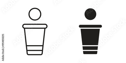 Beer pong icon concept design set. Icon Element For Design