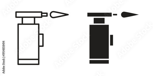 Blowtorch icon concept design set. Icon Element For Design