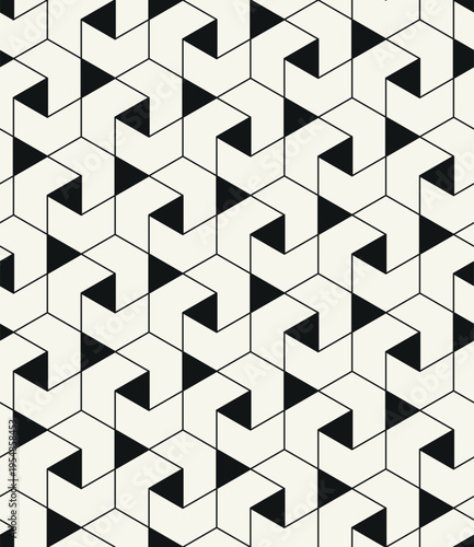 Vector seamless pattern with a modern geometric texture. Abstract repeating background. Polygonal triangular elements. Minimal design for textile, wallpaper, packaging, and surface design.