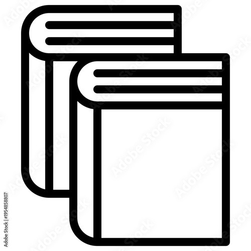 Books Icon with Line Style