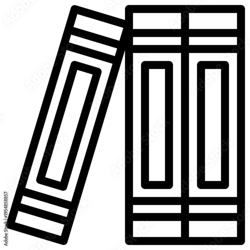 Library Icon with Line Style