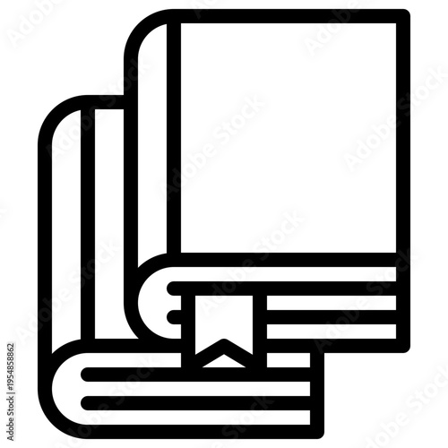Schoolbook Icon with Line Style