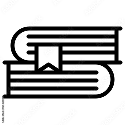 Textbook Icon with Line Style