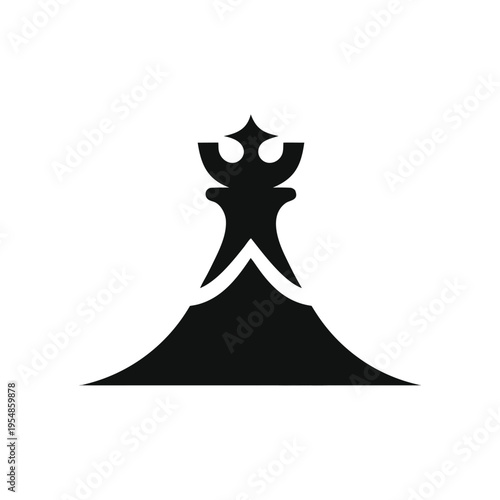 Modern Minimalist Chess Piece King Icon