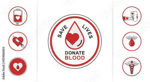 blood donation icons, save lives, donate blood