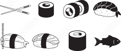 Black and white of scissors and sewing tools tailor shears thread