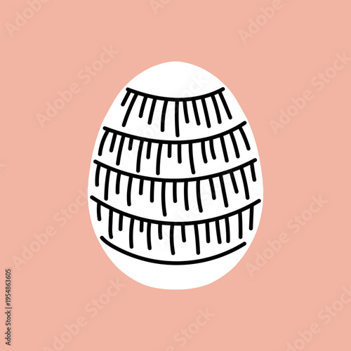 Easter egg icon. Illustration of Spring or Easter. Perfect for banner, postcard, poster, party and other decorations.