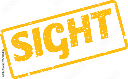 Bright Yellow Sight Word Mark for Visual Representation and Perceptual Communication