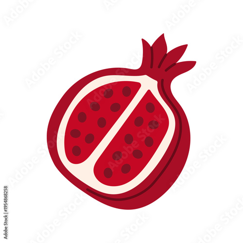 Pomegranate fruit with seeds