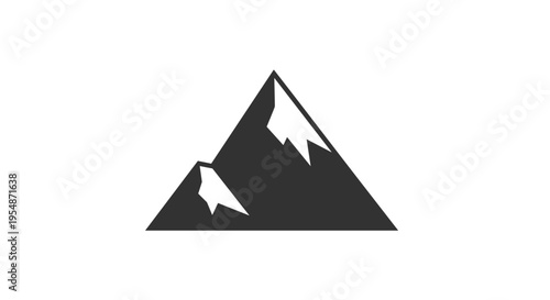 Black mountain graphic illustration.