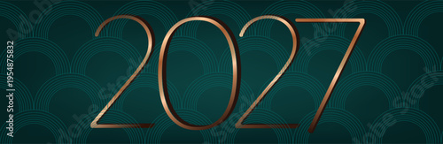 Happy Chinese New Year background 2027. Year of the Goat. Traditional Chinese horoscope animal. Vector illustration. Business background

