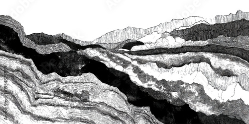 Vintage strata stone texture background. old black grunge natural rock detail.