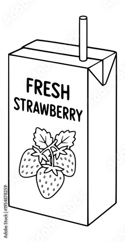 Strawberry juice carton