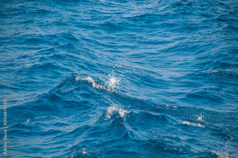 Fototapeta premium dark ocean water. sea ​​water pattern, natural composition of ripples on the water. texture of foam in water
