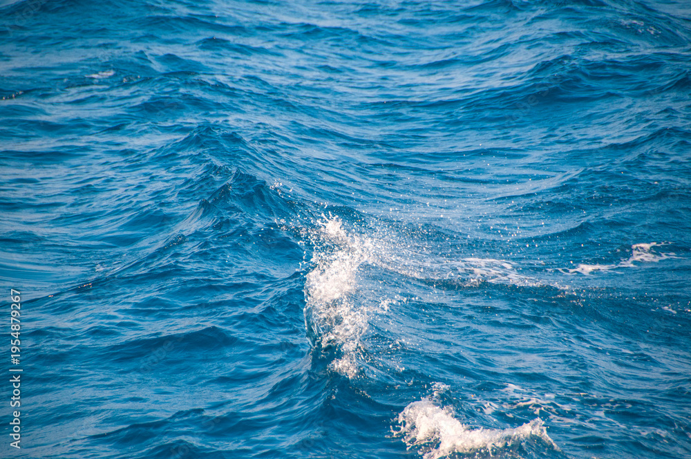Fototapeta premium dark ocean water. sea ​​water pattern, natural composition of ripples on the water. texture of foam in water