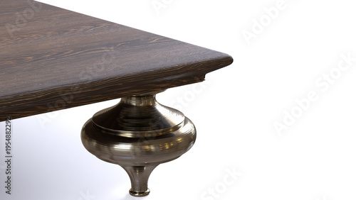 Coffee Table Wood 3D Rendering 