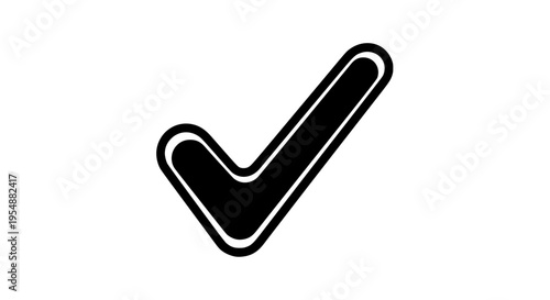 Bright check mark vector isolated, clean approval symbol for UI design, apps, and graphic elements