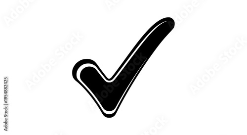 Bright check mark vector isolated, clean approval symbol for UI design, apps, and graphic elements