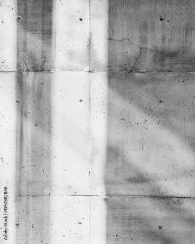 Minimal concrete wall texture with natural light and shadow