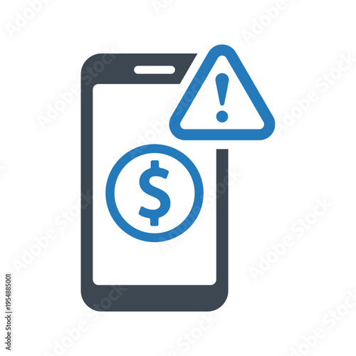 Mobile payment warning icon