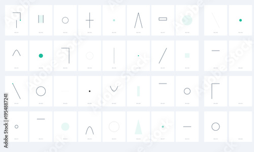 Set of 40 mathematical symbols vector icons