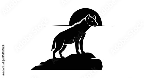 Black silhouette of a dog 2.